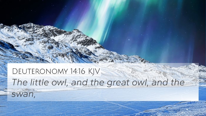 Deuteronomy 14:16 KJV 4K Wallpaper - The little owl, and the great owl, and the - 4K Wallpaper Bible Verse