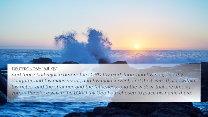 Deuteronomy 16:11 KJV Bible Verse Image