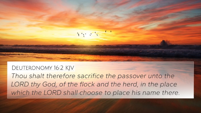 Deuteronomy 16:2 KJV Bible Verse Image