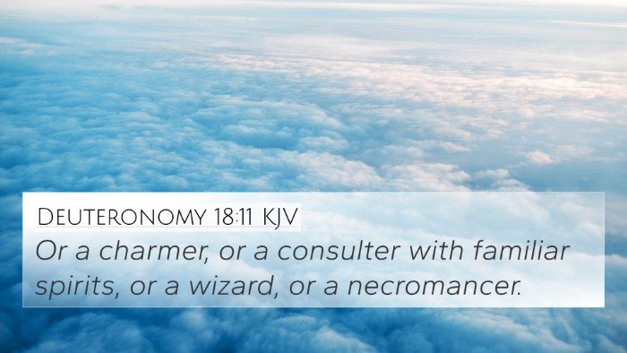 Deuteronomy 18:11 KJV Bible Verse Image