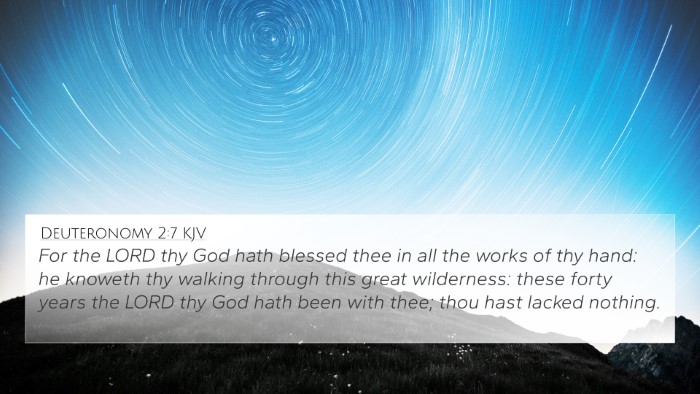 Deuteronomy 2:7 KJV Bible Verse Image