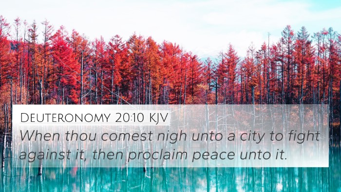 Deuteronomy 20:10 KJV Bible Verse Image
