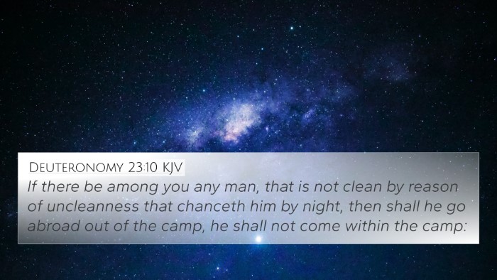 Deuteronomy 23:10 KJV 4K Wallpaper - If there be among you any man, that is not clean - 4K Wallpaper Bible Verse