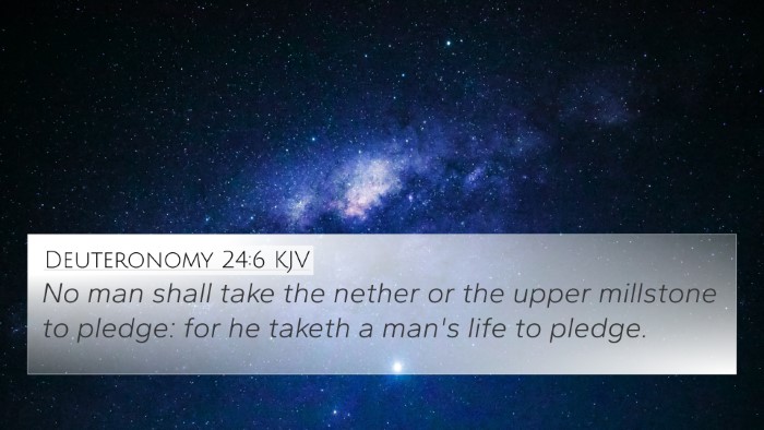 Deuteronomy 24:6 KJV 4K Wallpaper - No man shall take the nether or the upper - 4K Wallpaper Bible Verse
