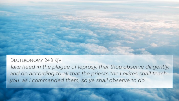Deuteronomy 24:8 KJV Bible Verse Image