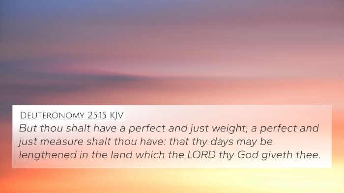 Deuteronomy 25:15 KJV Bible Verse Image