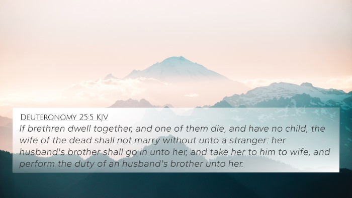 Deuteronomy 25:5 KJV Bible Verse Image