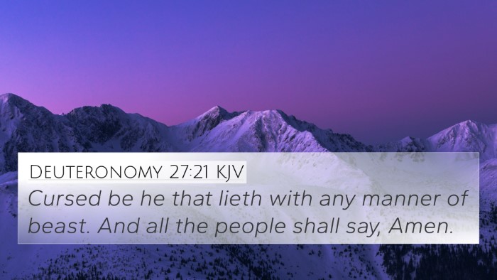 Deuteronomy 27:21 KJV Bible Verse Image