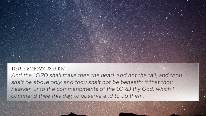 Deuteronomy 28:13 KJV 4K Wallpaper - And the LORD shall make thee the head, and not - 4K Wallpaper Bible Verse