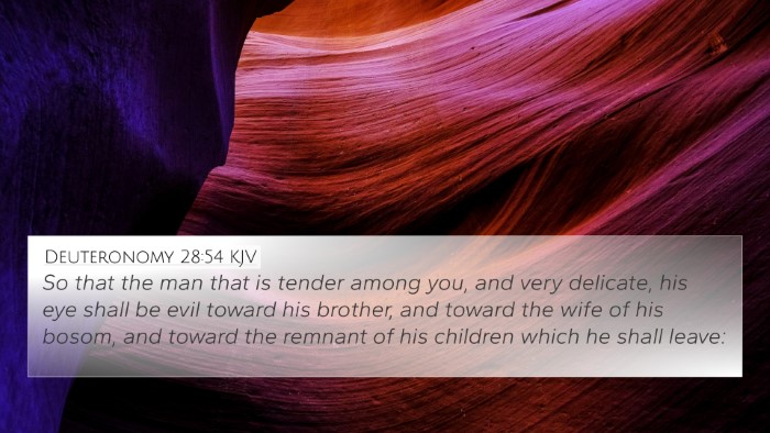 Deuteronomy 28:54 KJV Bible Verse Image