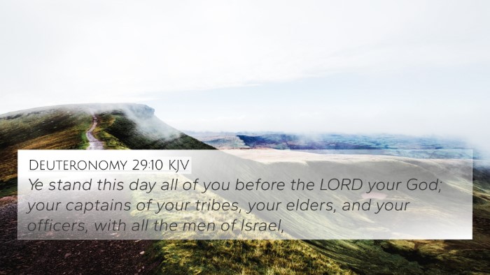 Deuteronomy 29:10 KJV Bible Verse Image