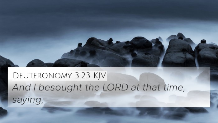 Deuteronomy 3:23 KJV Bible Verse Image