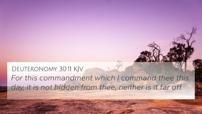Deuteronomy 30:11 KJV Bible Verse Image
