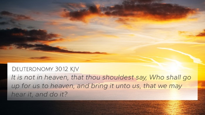 Deuteronomy 30:12 KJV Bible Verse Image