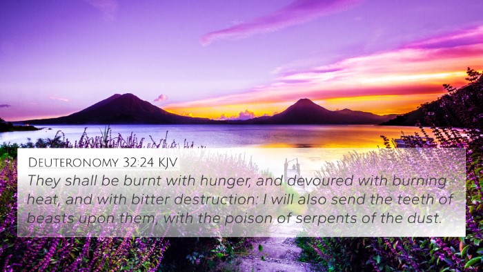Deuteronomy 32:24 KJV Bible Verse Image