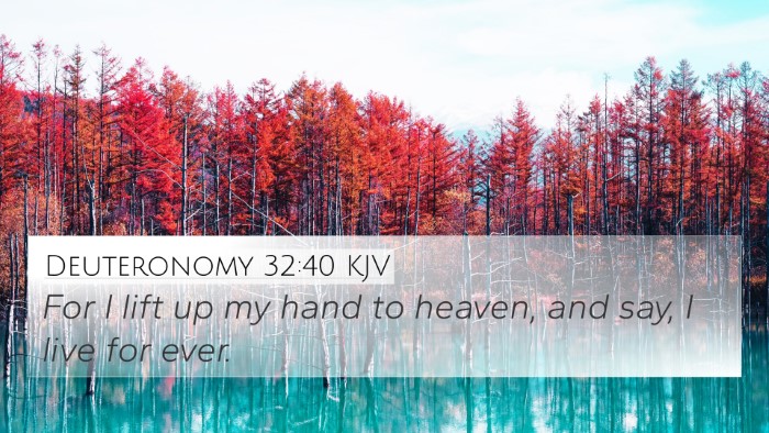 Deuteronomy 32:40 KJV Bible Verse Image