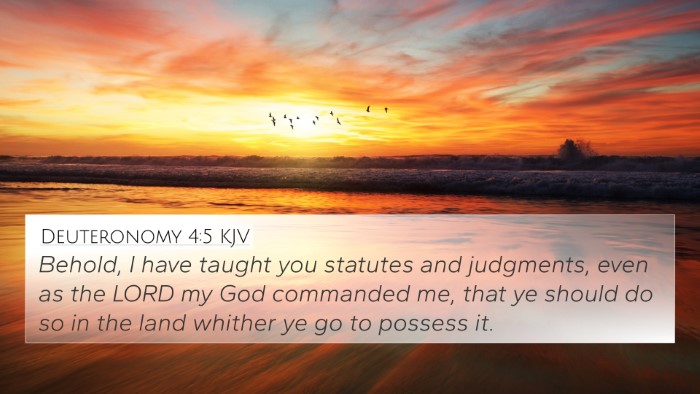 Deuteronomy 4:5 KJV Bible Verse Image