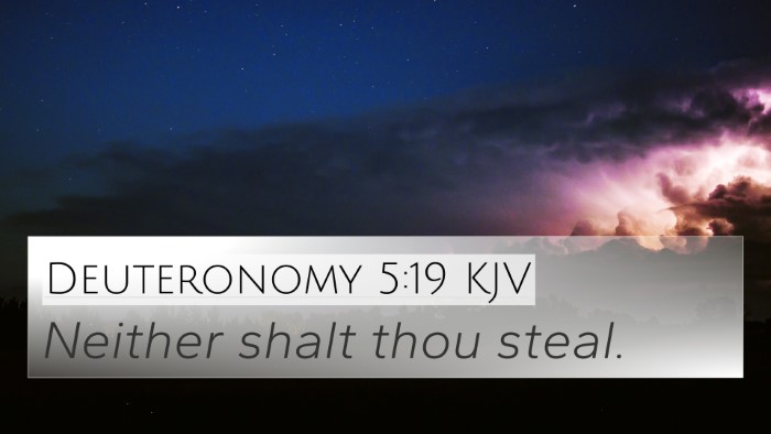 Deuteronomy 5:19 KJV Bible Verse Image
