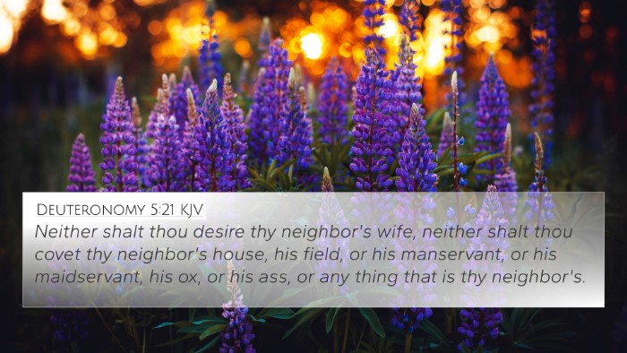 Deuteronomy 5:21 KJV Bible Verse Image