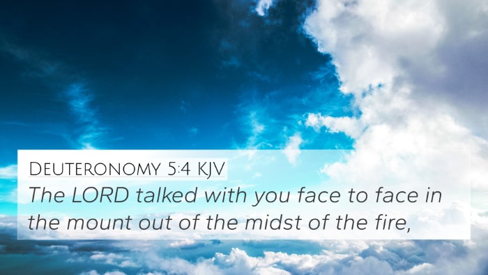 Deuteronomy 5:4 KJV Bible Verse Image