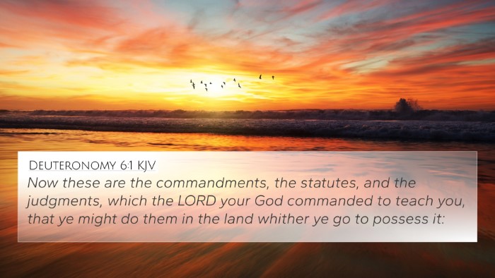 Deuteronomy 6:1 KJV Bible Verse Image