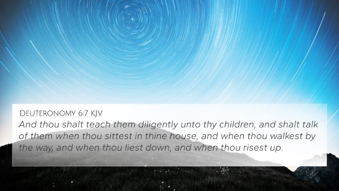 Deuteronomy 6:7 KJV Bible Verse Image