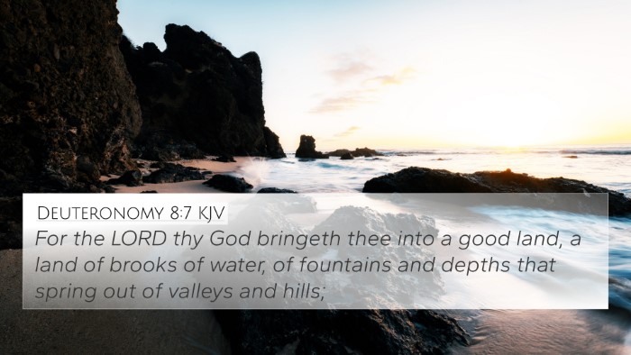 Deuteronomy 8:7 KJV Bible Verse Image