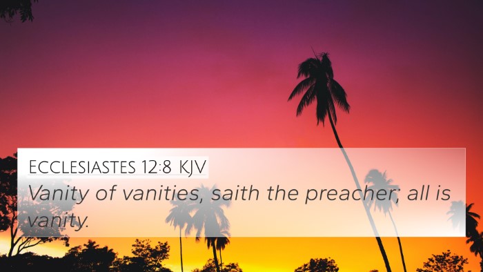 Ecclesiastes 12:8 KJV Bible Verse Image