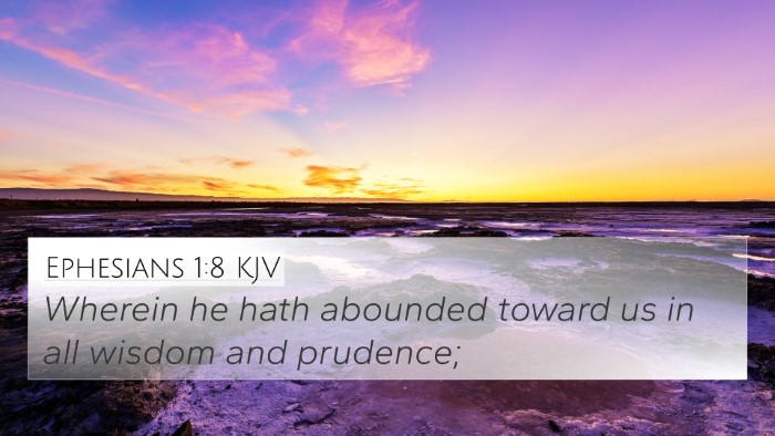 Ephesians 1:8 KJV Bible Verse Image