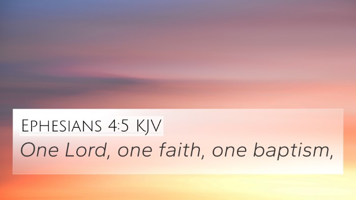 Ephesians 4:5 KJV Bible Verse Image