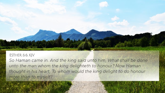 Esther 6:6 KJV Bible Verse Image