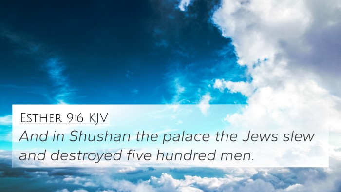 Esther 9:6 KJV Bible Verse Image