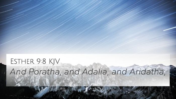Esther 9:8 KJV 4K Wallpaper - And Poratha, and Adalia, and - 4K Wallpaper Bible Verse