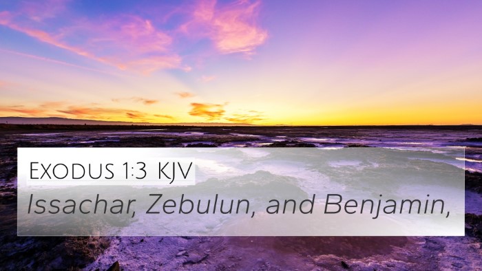Exodus 1:3 KJV 4K Wallpaper - Issachar, Zebulun, and - 4K Wallpaper Bible Verse