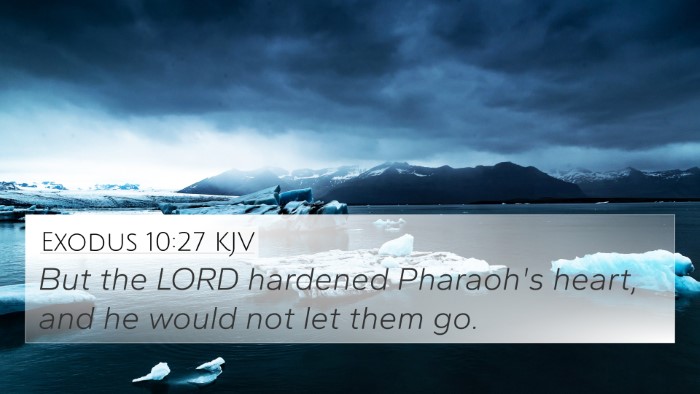 Exodus 10:27 KJV Bible Verse Image