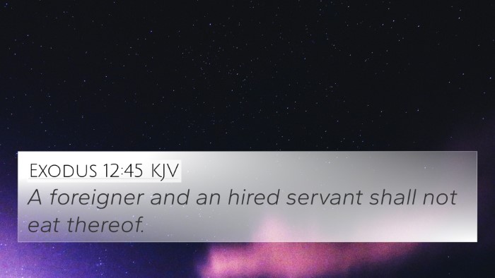 Exodus 12:45 KJV 4K Wallpaper - A foreigner and an hired servant shall not eat - 4K Wallpaper Bible Verse