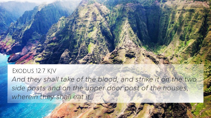 Exodus 12:7 KJV Bible Verse Image