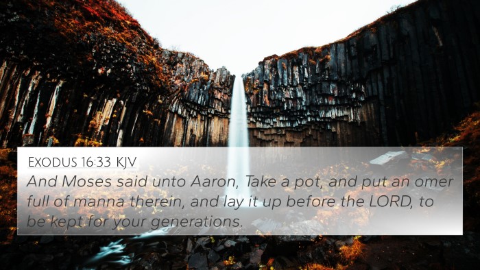 Exodus 16:33 KJV Bible Verse Image