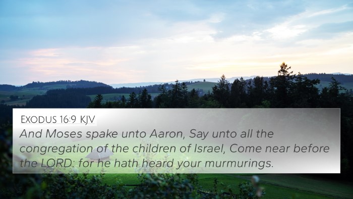 Exodus 16:9 KJV 4K Wallpaper - And Moses spake unto Aaron, Say unto all the - 4K Wallpaper Bible Verse
