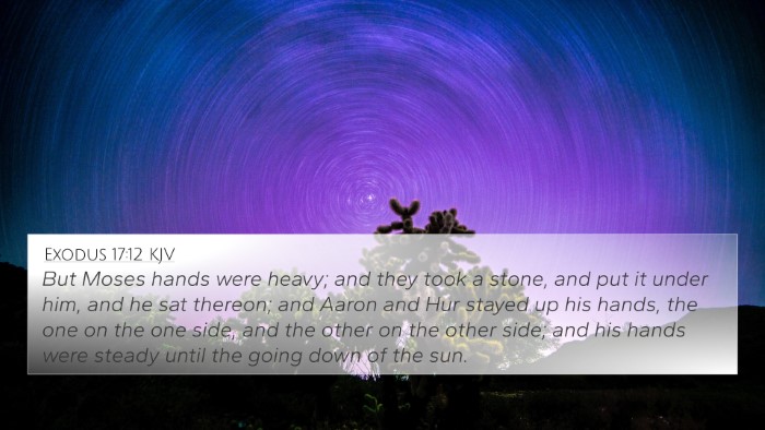 Exodus 17:12 KJV Bible Verse Image