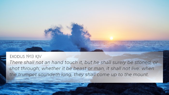 Exodus 19:13 KJV Bible Verse Image