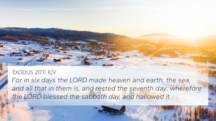 Exodus 20:11 KJV Bible Verse Image