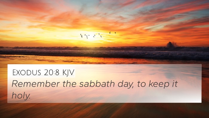 Exodus 20:8 KJV Bible Verse Image