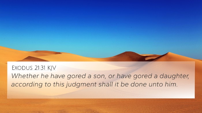 Exodus 21:31 KJV 4K Wallpaper - Whether he have gored a son, or have gored a - 4K Wallpaper Bible Verse