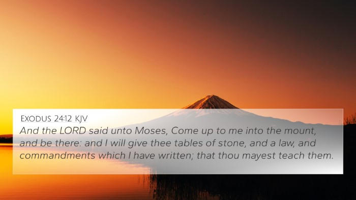 Exodus 24:12 KJV Bible Verse Image