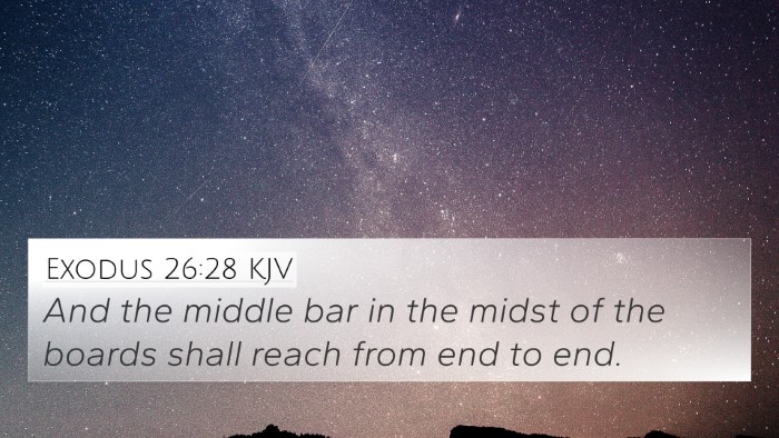 Exodus 26:28 KJV 4K Wallpaper - And the middle bar in the midst of the boards - 4K Wallpaper Bible Verse