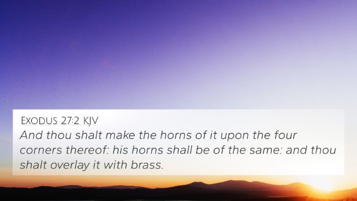 Exodus 27:2 KJV Bible Verse Image