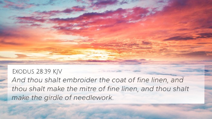 Exodus 28:39 KJV Bible Verse Image
