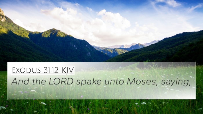 Exodus 31:12 KJV Bible Verse Image