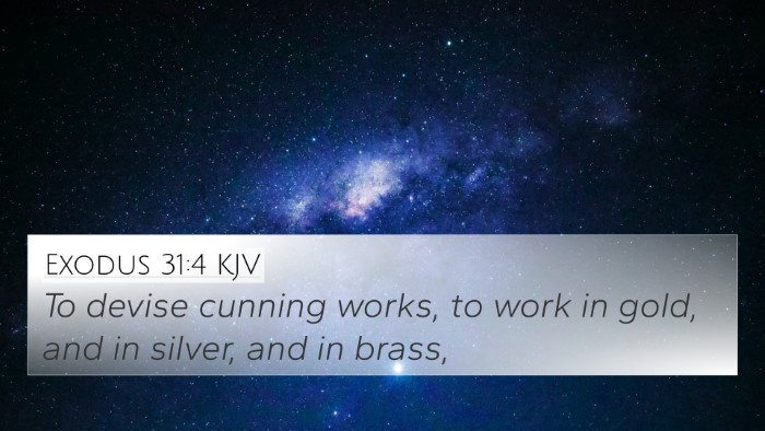 Exodus 31:4 KJV Bible Verse Image